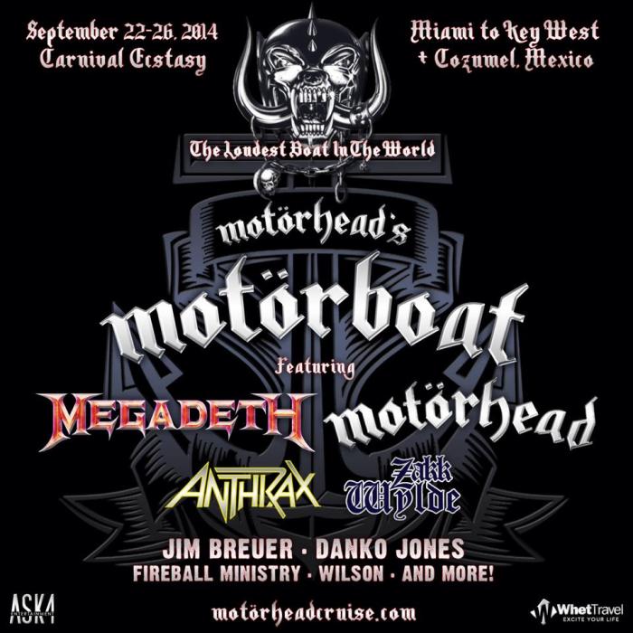 Anthrax, Megadeth and more added to Motorhead's Motorboat cruise